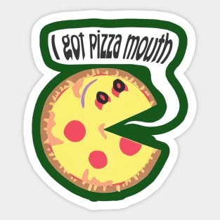 Pizza Mouth Sticker